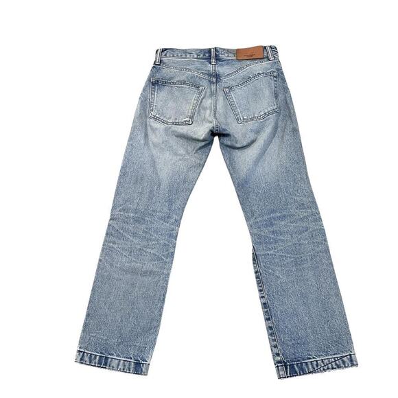 MOUSSY Vintage Jeans Womens 25 Blue Distressed Straight Leg Ankle Length Denim - Picture 2 of 10